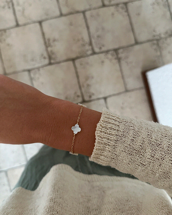 Four White Clover Bracelet