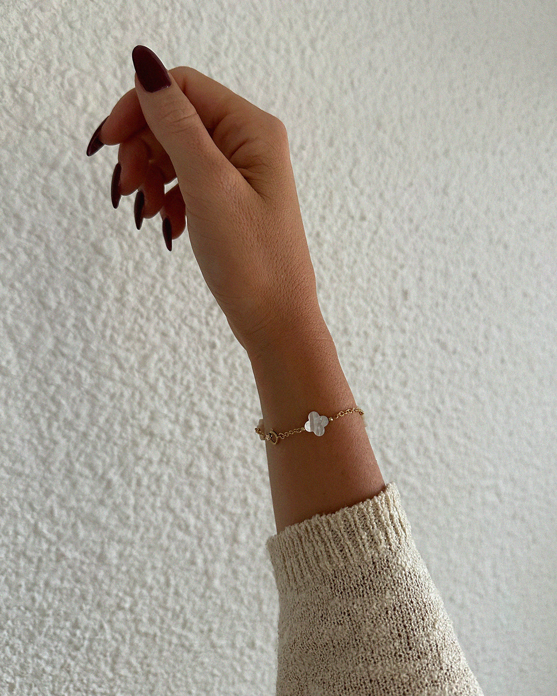 Four White Clover Bracelet