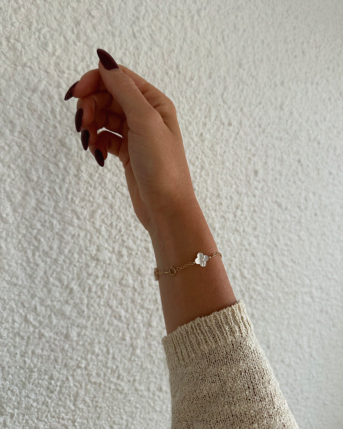 Four White Clover Bracelet