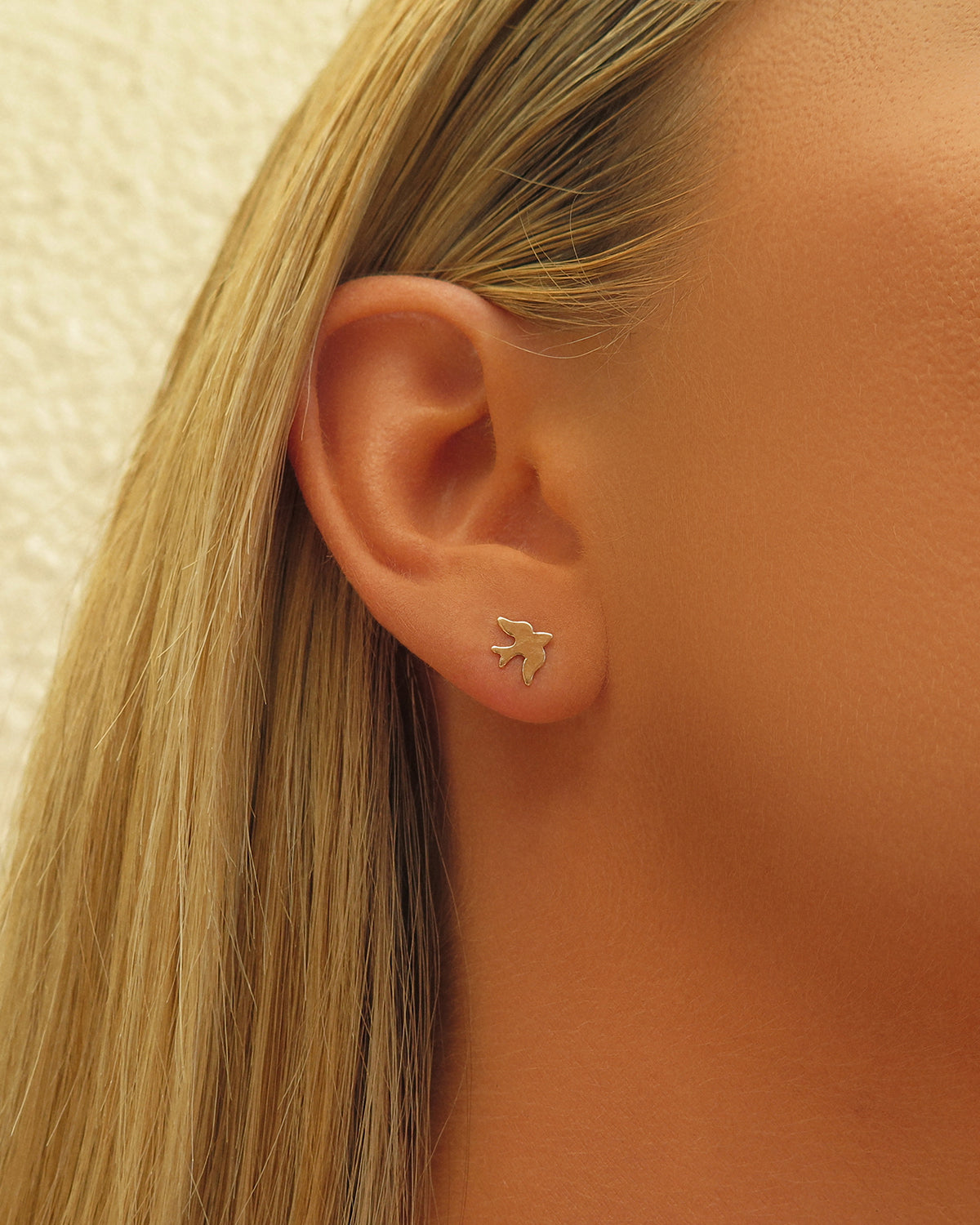 Dove Stud Earrings - 14k Yellow Gold Fill