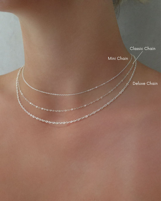 Double Circle Necklace  - Sterling Silver
