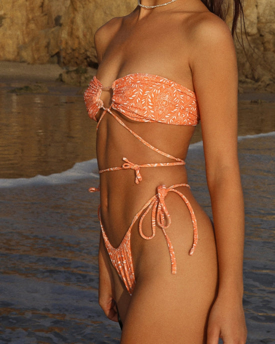 AMBITIOUS BIKINI BOTTOM - Tangerine - Littl Swim