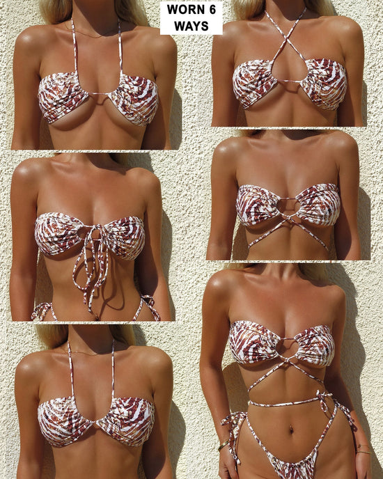 AMBITIOUS BIKINI TOP - Snake - Littl Swim