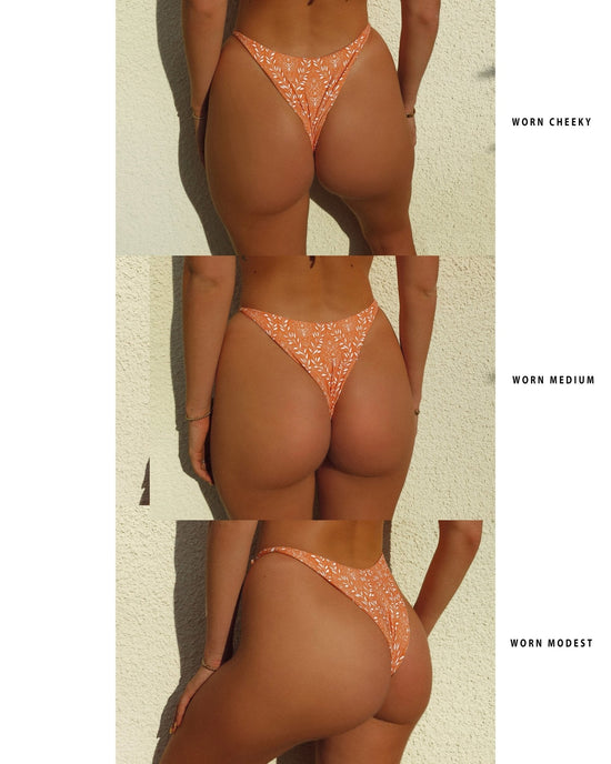 DRIVEN BIKINI BOTTOM - Tangerine - Littl Swim