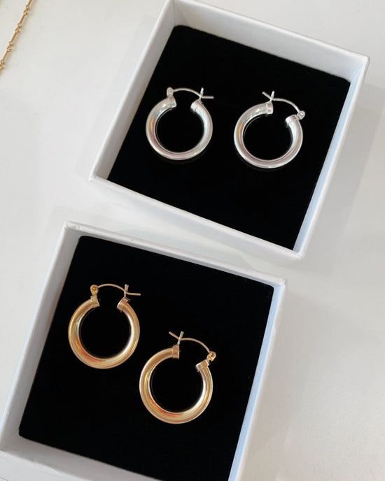 Milan Hoop Earrings - 14k Yellow Gold Fill