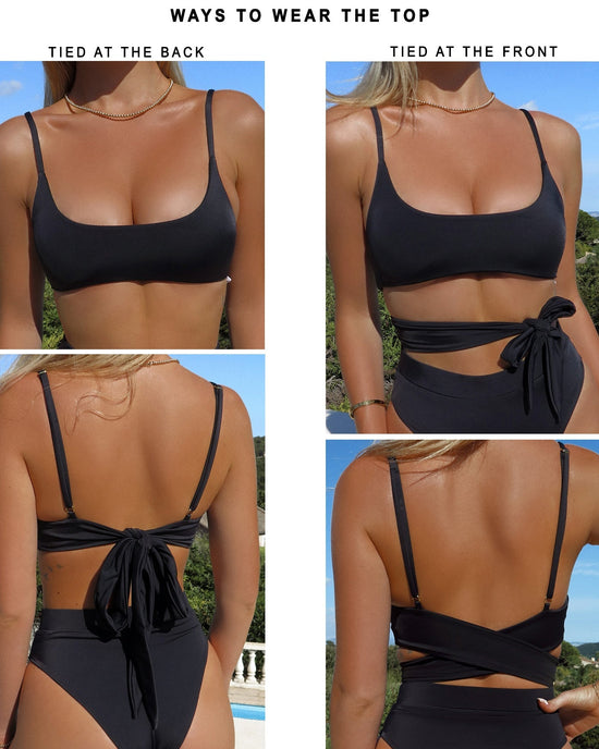 PASSIONATE BIKINI TOP - Nero - Littl Swim