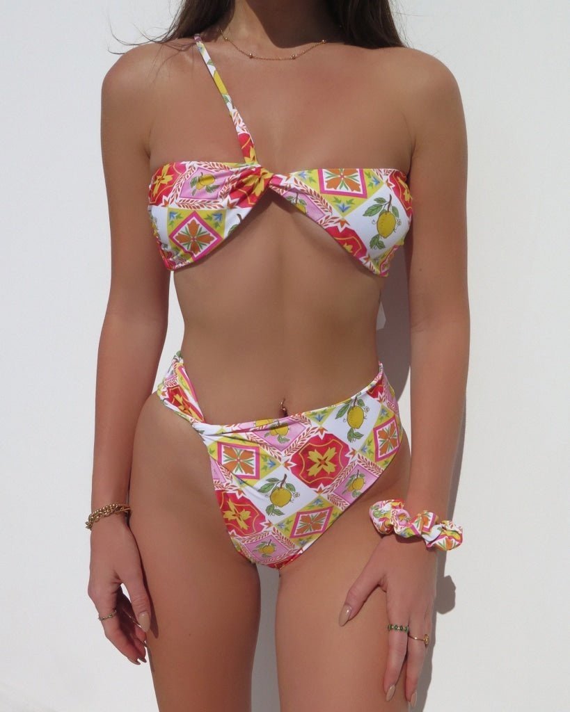 REFINED BIKINI TOP - Pink Limoncello - Littl Swim