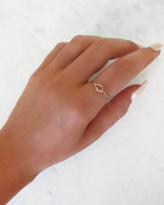 LOVE KNOT RING- 14k Yellow Gold - The Littl A$99.99 A$99.99 14k